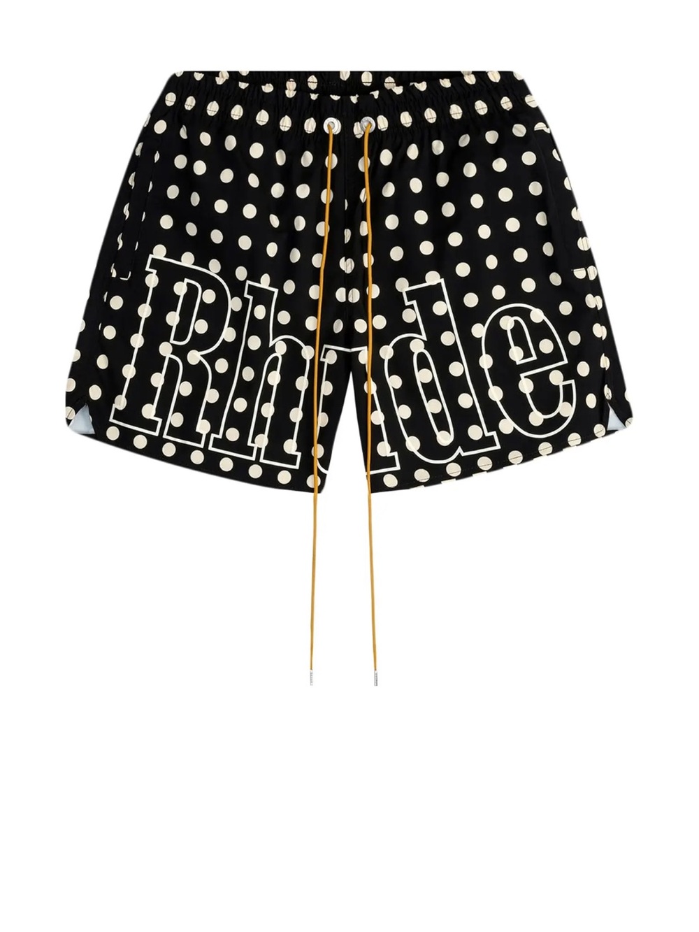 Rhude Black Polka Dot Logo Drawstring Men’s Swim Shorts
